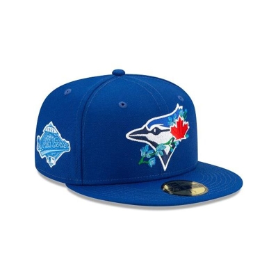 Toronto Blue Jays Gorra | New Era MLB Side Patch Bloom 59fifty Fitted Cap Mexico - Azules